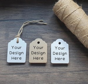 Tùy Chỉnh Tái Chế Kraft Treo <span class=keywords><strong>Tag</strong></span> Chuỗi In Đồ Trang Sức Treo Thẻ Đu Thẻ Với Logo Riêng Trên Quần Jean - Product Image 1