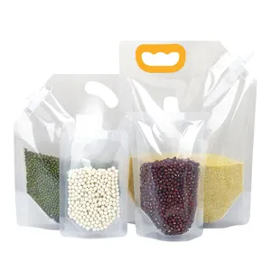 Beer Spout Pouch With Handle Grain Storage Bag With Spout Large Capacity Liquid Doypack With Spout Bag