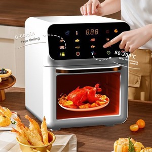 Grande friteuse à air intelligente moderne de 10 L, double couche, écran tactile, chauffage rapide, économie d'énergie, utilisation domestique et commerciale, frites électriques - Product Image 3