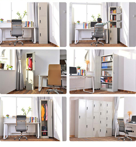 Ckd đứng màu trắng mỏng tầng treo quần áo trẻ em hai cửa tủ bằng thép / thiết kế cho trẻ em quần áo ngủ nhỏ nhỏ - Product Image 6