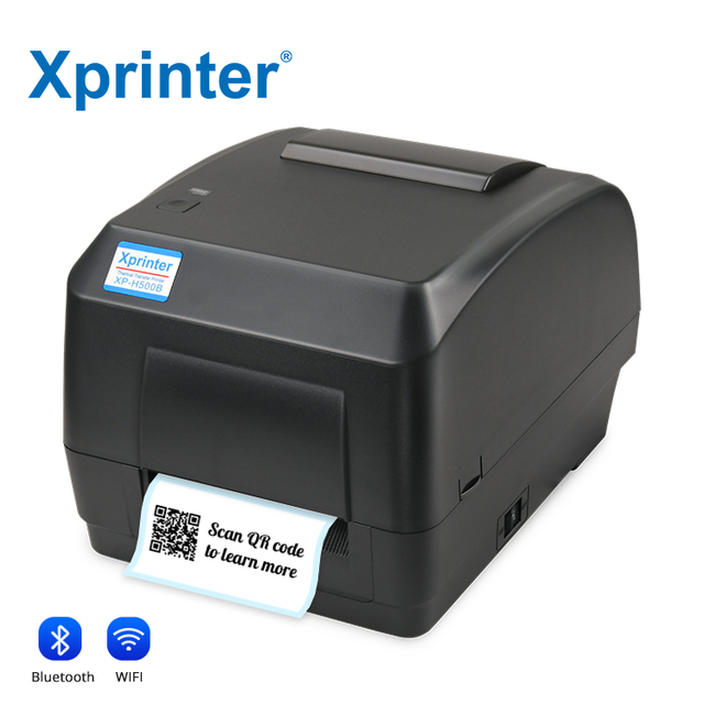 Xprinter XP-H500B Direct Thermal Barcode Label Printer 300 Inch Ribbon Capacity Design 4inch Thermal Printer