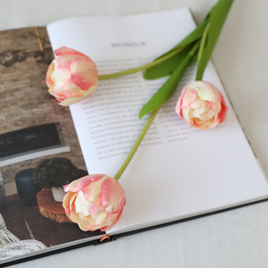 Flor decorativa tulipán estilo Vintage y Shabby Chic para casa de campo y Boho Interior del hogar - Product Image 4