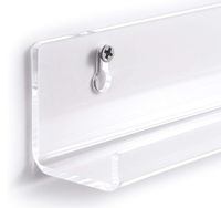Étagères transparentes de 12 pouces, support pour disques vinyles, étagère de présentation, rangement, acrylique transparent, support mural, porte-CD