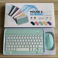 OEM özelleştirilmiş Kablosuz 2.4G RGB Arkadan Aydınlatmalı Tablet PC Ofis Mouse Klavye Seti Su Geçirmez Darbeye Dayanıklı Konferans Taşınabilir Stokta