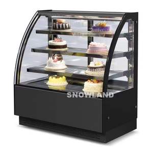 Attrezzature da forno pasticceria negozio di raffreddamento ad aria <span class=keywords><strong>porta</strong></span> di vetro 4 strati torta di <span class=keywords><strong>frutta</strong></span> Sandwich Display frigo vetrina - Product Image 2