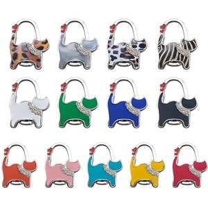 Envío Rápido, Gancho Plegable para Bolso con Diseño de Gato Adorable, Colgador de Bolso para Mesa, Soporte Portátil para Bolsos, Gancho Organizador para Borde de Mesa, RTS al por Mayor - Product Image 1