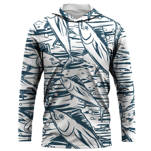 Sudadera con Capucha para Hombre, Protección Solar UPF50+, de Bambú y Poliéster, Color Personalizado, para Pesca, con Estampado por Sublimación, Anti-UV - Product Image 1