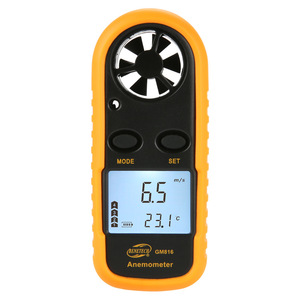 เครื่องวัดความเร็วลมแบบดิจิตอลขนาดเล็ก พร้อมจอ LCD แสดงผลหลายหน่วย (m/s โน๊ต) 0.3-30m/s GM วัดความเร็วลมและความเย็นของอากาศได้ - Product Image 3
