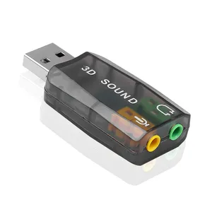 Mini 3D Thẻ Âm Thanh USB Ngoài 5.1 Bộ Chuyển Đổi Thẻ Âm Thanh 3.5Mm Loa Micrô Giao Diện Tai Nghe Cho Máy Tính PC