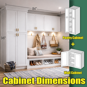 Muebles Modernos para Entrada con Almacenamiento |   Gabinetes de Pasillo Americanos Hechos a Medida |   Mueble Zapatero de Madera Blanco para Entrada - Product Image 4