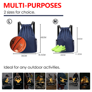 Tùy Chỉnh Gấp Không Thấm Nước Dây Kéo Ba Lô Vẽ Phòng Tập Thể Dục Cho Ngoài Trời Giản Dị Dây Kéo Túi Ba Lô Chuỗi Túi - Product Image 3