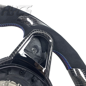 Volant de course personnalisé en cuir véritable et fibre de carbone pour l'amélioration de l'intérieur de la voiture, pour BMW G20 G30 G80 G82 I3 I4 M2 M3 M4 - Product Image 4