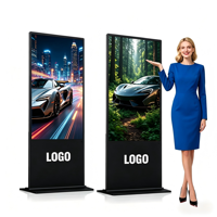 Kiosco Publicitario Digital LCD Ultra Delgado con Soporte de Piso, Animación, Multiusos, Tamaños de 32 a 75 Pulgadas, para Guía Hospitalaria