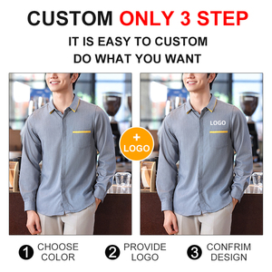Chemises à manches longues pour serveurs de restaurant et d'hôtel, uniformes de serveurs, chemises unisexes pour serveurs - Product Image 4