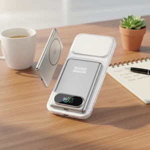 <span class=keywords><strong>Banque</strong></span> d'alimentation magnétique en alliage d'aluminium LX27, ultra-fine, 10000 mAh, avec charge sans fil, prête pour le voyage - Product Image 5