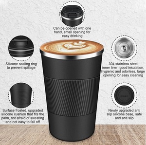 Logo personnalisé en acier inoxydable isolé sous vide à double paroi 380ml café vin bière tasse avec poignée pour portable - Product Image 5