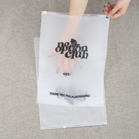 Emballage de vêtement écologique Sacs à fermeture éclair imprimés Sac à fermeture éclair givré personnalisé biodégradable Cpe de haute qualité pour vêtements T-Shirt