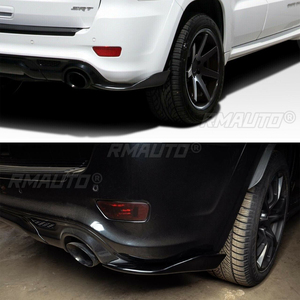 ดิฟฟิวเซอร์กันชนหลังรถยนต์ 2 ชิ้น สำหรับ Jeep Grand Cherokee SRT SRT8 WK2 ปี 2011-2022 สีดำเงา พร้อมสปลิตเตอร์และสปอยเลอร์ - Product Image 3