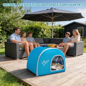 AFP Hot Summer Foldable Waterproof Cat Cooling House Indoor Outdoor Pet Cooling Shelter Enclosed Pet Ice <strong>Igloo</strong> For <strong>Dogs</strong> and Cats - Product Image 5