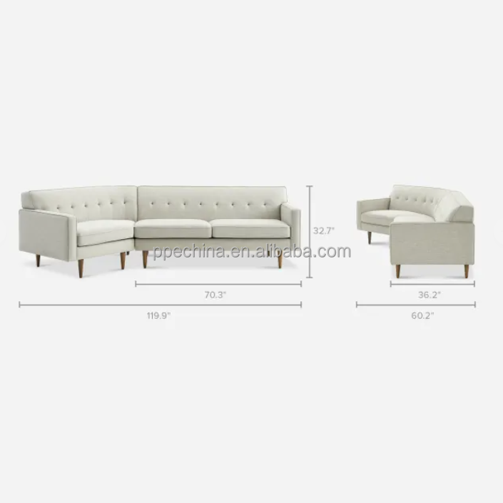 Wholesale sofa set for living room fabric seats size simple modern corner sofa Nordic linen washable sofa set furniture