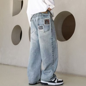 Nouveau <span class=keywords><strong>jean</strong></span> ample à jambe large et <span class=keywords><strong>taille</strong></span> mi-haute en coton imprimé abstrait pour garçons, idéal pour le printemps et l'automne – Vêtements pour enfants (OEM/ODM) - Product Image 3