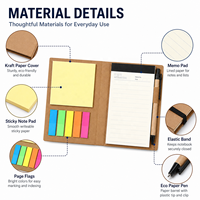 Carnet de poche personnalisé de journaux à bas prix avec bloc-notes en papier d'artisanat et stylo à bille pour les entreprises