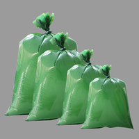 Sacs de rangement en plastique PE hermétiques de couleur verte café, taille personnalisée 75x130cm, 80 microns