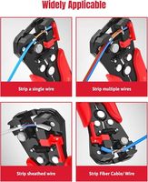 Outil de sertissage professionnel à dénuder auto-ajustable noir/rouge avec poignée en plastique en acier au carbone à prise souple
