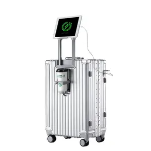 框架行李箱手推车万向轮行李箱大容量登机行李箱多功能拉链和铝制旋转器