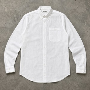 100% <strong>Linen</strong> <strong>Men's</strong> Summer Formal Long Sleeve Casual Button-Up Shirt with Yarn Dyed Breathable Pocket ODM/OEM Supported - Product Image 1