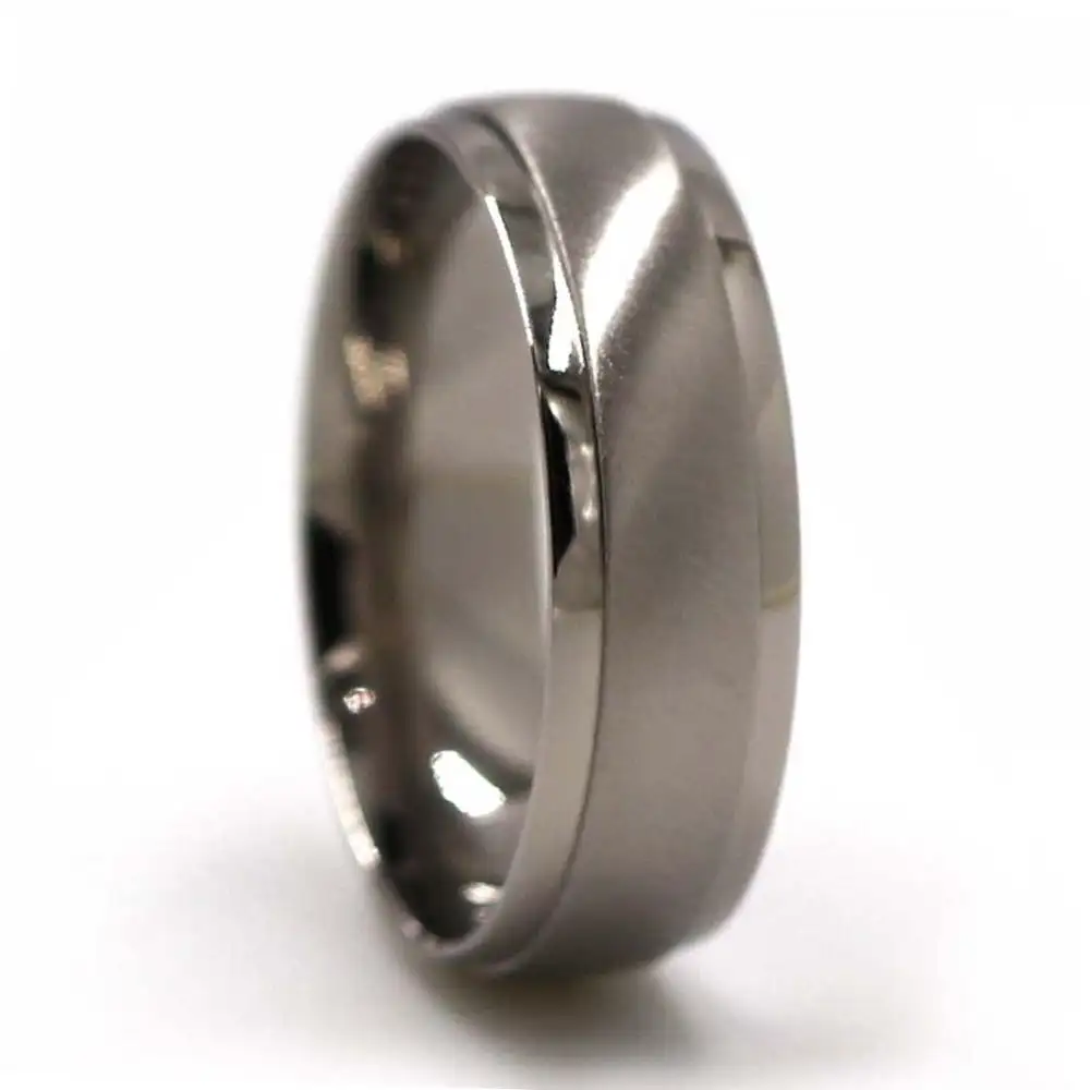 hot sale Fashionable titanium ring matt finish titanium wedding bands