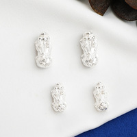 Perles d'espacement Pixiu en argent sterling pur S999 pour la fabrication de bracelets, composants de bijoux
