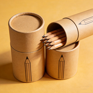 บรรจุภัณฑ์เครื่องเขียนแบบหลอดกระดาษสั่งทำพิเศษ ทรงกระบอกทำจากกระดาษแข็งรีไซเคิลได้ สำหรับชุดดินสอสี ปากกา และดินสอเขียนแบบ - Product Image 2