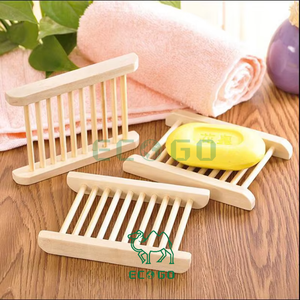 Porte-savon en bois de bambou fabriqué à la main avec logo personnalisé pour baignoire et douche-Accessoire de salle de bain idéal - Product Image 1