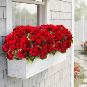 Plante artificielle de géranium Lovemoon GF-R-8, 8 pièces, fleurs <span class=keywords><strong>en</strong></span> soie réalistes résistantes aux UV, <span class=keywords><strong>en</strong></span> boîte, pour l'intérieur/l'extérieur, la maison ou le bureau - Product Image 6