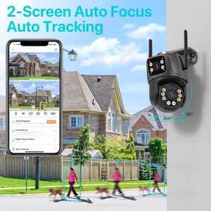 Cámara de Seguridad Exterior de Doble Lente 6MP WiFi HD, Impermeable IP66, Montaje en Pared, con Visión Nocturna y Audio Bidireccional - Product Image 3
