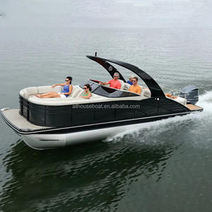 <span class=keywords><strong>Bateau</strong></span> ponton de fête de luxe de 21 pieds de Chine, avec auvent, petit, <span class=keywords><strong>pas</strong></span> <span class=keywords><strong>cher</strong></span>, flottant, en aluminium préfabriqué, moteur hors-bord à vendre - Product Image 2