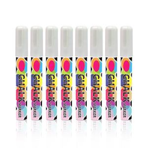 双尖0.7毫米1毫米3毫米6毫米10毫米白色5pcs窗户艺术液体粉笔记号笔套装汽车黑板led板 - Product Image 1