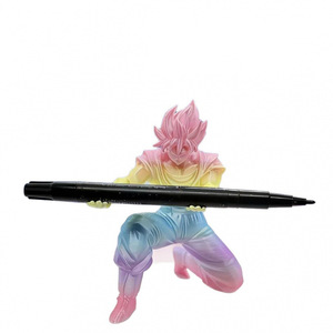 Porte-stylo Super Saiyan imprimé en 3D rouge vif, 9 cm de haut, ornement décoratif de bureau - Product Image 4