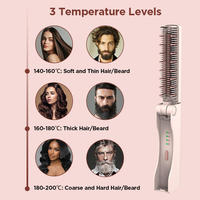 Peigne pliable portable en silicone résistant à la chaleur Peigne chaud USB à chargement sans fil réglable