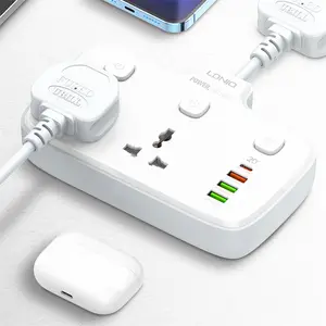 LDNIO SC2413 Universal 20W Power Strip Sockets, Independent Switch and Fast Charger Multifunctional Socket