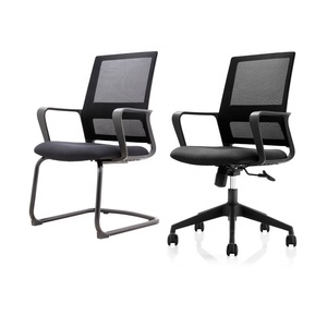 Precio de fábrica Silla de oficina de malla azul Silla lateral ejecutiva contemporánea Muebles cómodos Silla lateral ejecutiva giratoria - Product Image 3