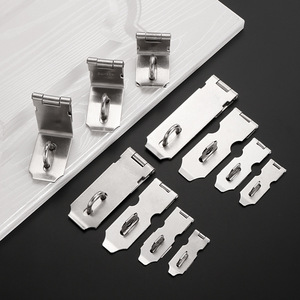 Stainless Steel Door Latch Thickened Buckle Keyless Traditional Furniture <b>Lock</b> For <b>Cabinet</b> Drawer Room Door - Product Image 2