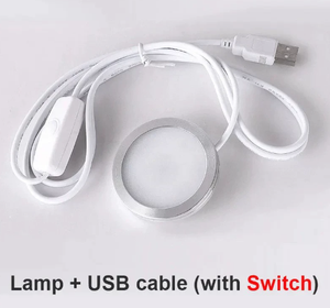 초박형 LED 라이트베이스 USB 5V 12 캐비닛 퍽 라이트 따뜻한 흰색 RGB 색상 플라스틱 현대 침실 DIY - Product Image 2