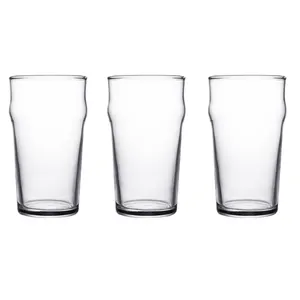 Machine made soda lime beer glass tumbler fan shop glasses custom logo and color acceptable from Chinese glassware supplier