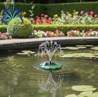 Fuente Solar con Bomba de 2 Buda, Mini Fuente de Agua, Fuente Solar para Estanque/Aspersor para Baño de Pájaros, Set de Fuente
