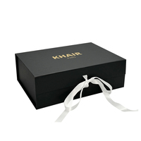 Boîte cadeau en carton noir de luxe, grande taille, avec logo personnalisé, pour veste