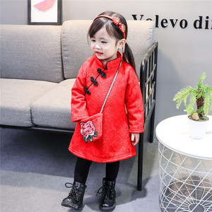 Ropa de Invierno para Niños, Vestido de Lana de Manga Larga para Niñas, Ropa de Año Nuevo de China - Product Image 2