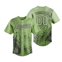 Maillot de baseball respirant personnalisé, sublimation, impression intégrale, motif végétal, short, nom, logo, numéro personnalisés, adulte, enfant, anti-UV