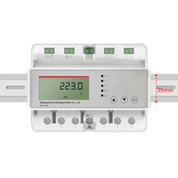 Compteur d'énergie intelligent triphasé prépayé avec écran LCD, précision classe 1.0, courant nominal 3x100A Max/80A pour IoT commercial